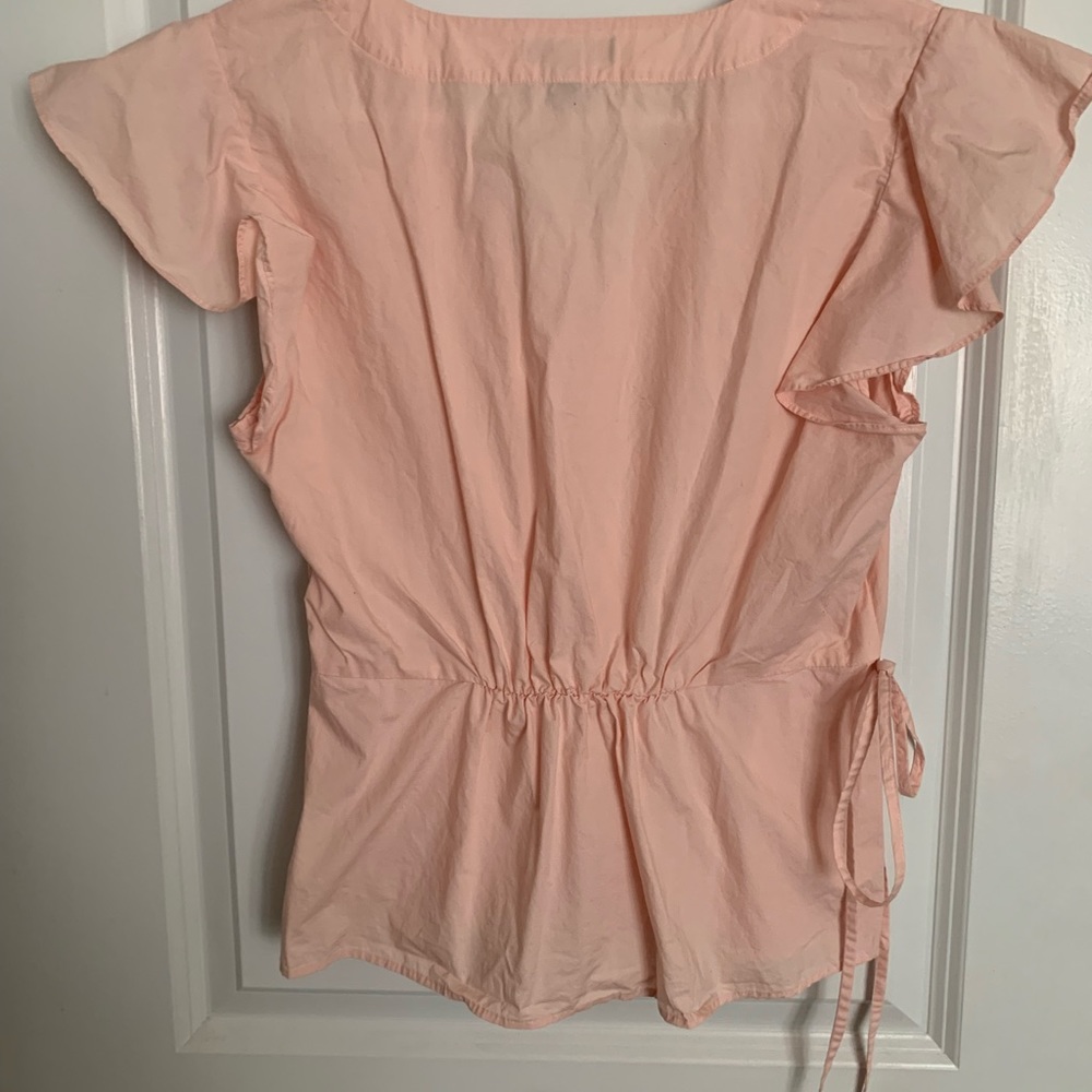 Pink wrap top blouse - Picture 3 of 5